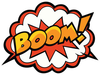 Cartoon Boom! Comic Book Explosion Graphic Design Element