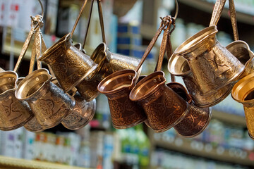 traditional tea pots at istanbuls grand bazaar