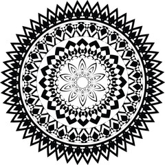 Premium Luxurious Black Mandala Design | Royal White Background Art	
