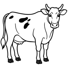 cow isolated on white