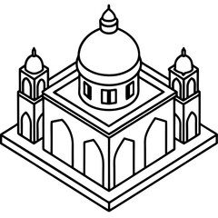 taj mahal vector illustration