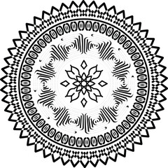 Premium Luxurious Black Mandala Design | Royal White Background Art	