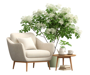 Cozy Setup with Soft Meadow Rue Blossoms