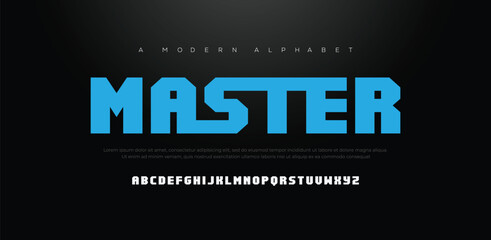 Master abstract sport modern alphabet logo font. Typography bold typeface design for sport, technology, fashion, digital, future creative logos fonts. vector illustration 