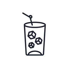 ice drink icons isolated on White Background. Flat style design