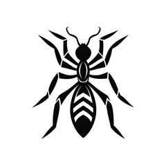 Ant tribal style silhouette vector illustration