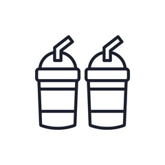 smoothie icons isolated on White Background. Flat style design