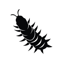 Caterpillar silhouette vector illustration