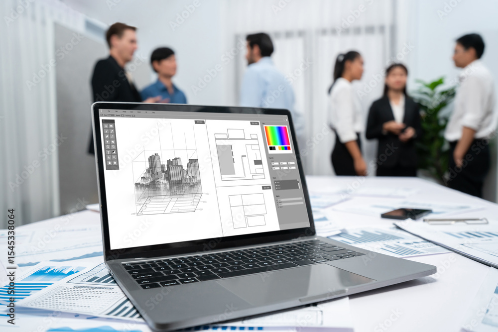 Poster Architectural design brisk software application for architect business and professional designer