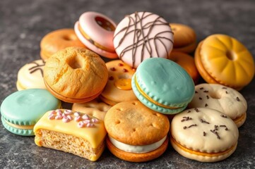 Colorful Biscuit and Cookie Collection