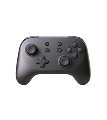 3D game controller icon, isolated on a transparent background, PNG file.