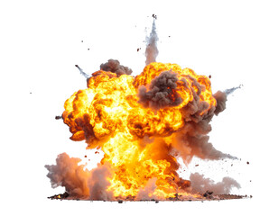 Explosion isolated on white background