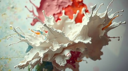 Colorful paint splash explosion