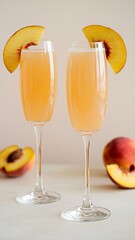 Pink Grapefruit Cocktails with Daisy Flower Garnish