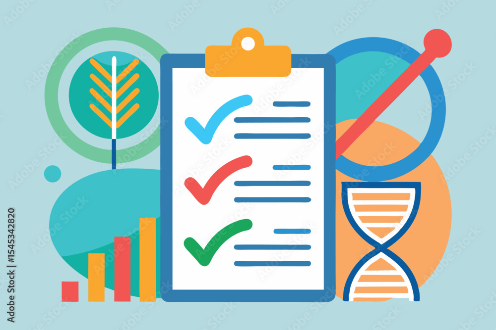 Poster checklist for scientific evaluation of data and processes in a laboratory setting
