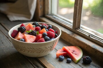 Colorful Still Life of Seasonal Produce
