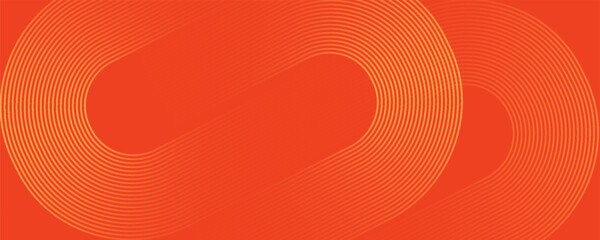 Abstract background with orange background featuring curved lines. The orange background has a smooth texture with a modern style. Background with copy space.