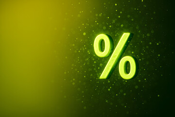 Floating discount visual for retail advertising and 3D promotional content