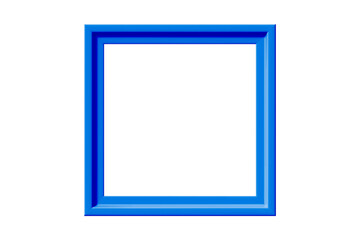 Blue square frame against a black background graphic element isolated design