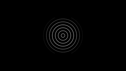Concentric Circles on Black Background A Minimalist Abstract Design with a Modern Aesthetic This image