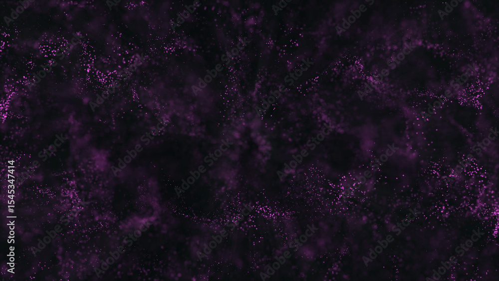 Poster abstract purple particle cloud on dark background ethereal and dreamlike visual texture dark backgro