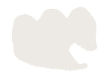 Shape chalk on the transparent background.	