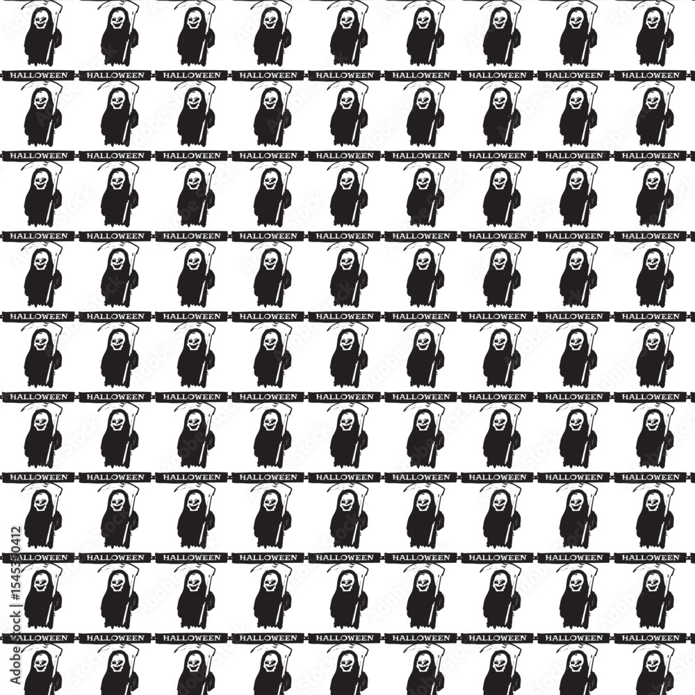 Poster seamless black and white bird pattern with chess and molecular elements vector design