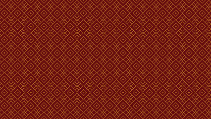 Seamless geometric pattern with gold lines on red background, featuring diamond and grid shapes. Perfect for luxury wallpaper, fabric, packaging, digital design, and decorative projects.