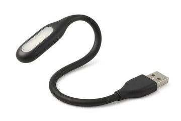 Small flexible usb led light lamp on transparent background