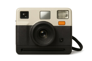 Vintage instant camera isolated on transparent background
