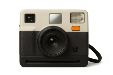 Vintage instant camera isolated on transparent background