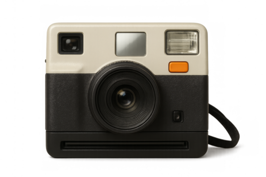 Vintage instant camera isolated on transparent background - Powered by Adobe
