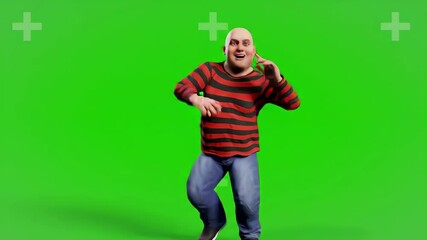 Man Dancing on Green Screen - Motion Graphics