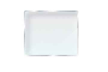 Glossy square button on black background for modern website and digital design elements