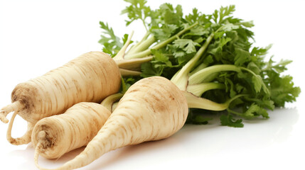 Parsnips isolated on white background 