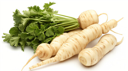 Parsnips isolated on white background 
