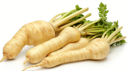 Parsnips isolated on white background 