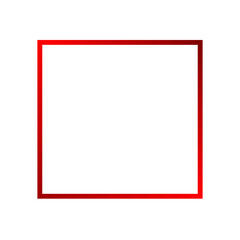 gradient dark red frame isolated on transparent background
