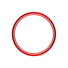 Red double ring circle with bold style for graphic design, layout, or abstract decoration