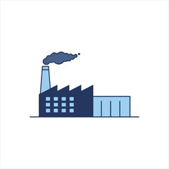 Obraz premium Illustration of a Factory Spewing Smoke into the Air Representing Pollution and its Impact on the Environment