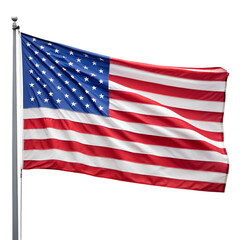American Flag Waving Red White Blue isolated on a transparent background 1