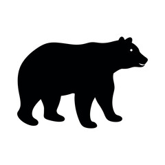  Bear silhouette,Black Color Bear silhouette.