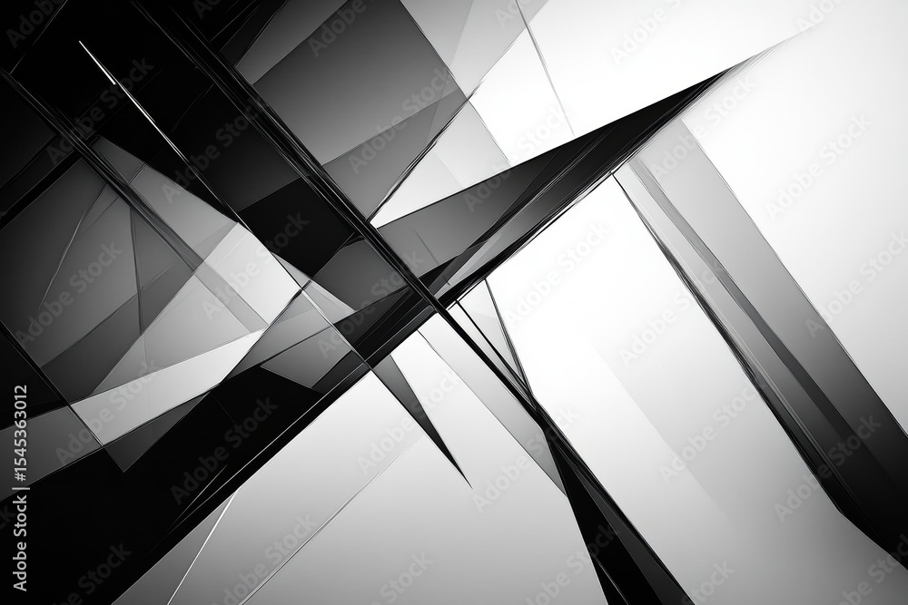 Poster the design features strong diagonal lines and sharp angles, showcasing a contrast between black and 