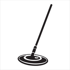 Mop silhouette vector , floor cleaning mop 