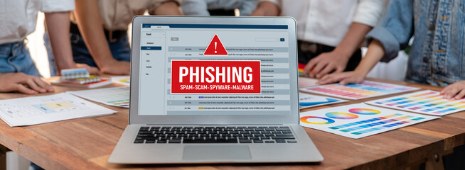 Cyber security software show alert of cyber attack for protection brisk. Danger from virus,...