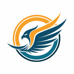 American eagle logo vector art illustration