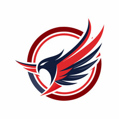 Obraz premium American eagle logo vector art illustration