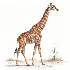 Obraz premium giraffe isolated on white
