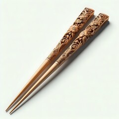 chopsticks on bamboo mat