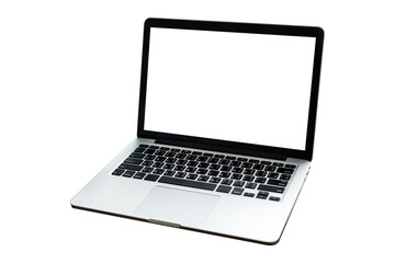 Laptop Notebook with transparent screen and transparent background